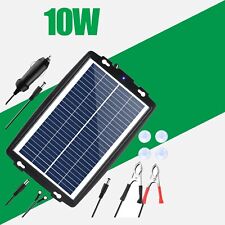 10W 12V Portable Mono Solar Panel Trickle Charger Kit Car Battery Maintainer RV