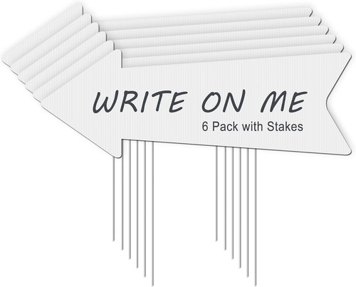 Blank arrow signs with stakes - with,