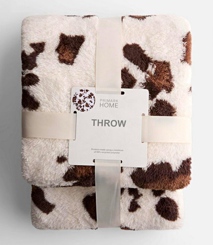 Primark home brown white cow - white,