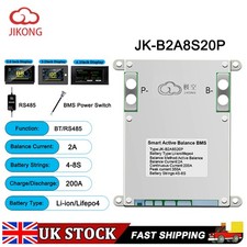 JK Smart BMS JK-B2A8S20P 4S-8S 200A Lifepo4 Li-Ion Battery 2A Active Balance Lot