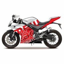 MPW Red/White Race Replica Painted Decal Fairing Kit for Yamaha YZF-R 125 14-18