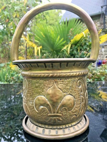 Brass plant pot planter - plant,