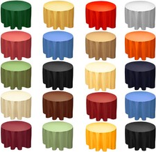 Plain Tablecloth Clean Round