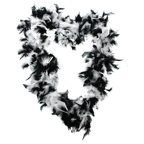 Black white 65gr feather - feather, boa