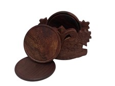Handcrafted Wooden Coaster Set