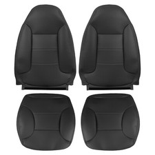 For Ford Bronco XLT 1992-1996 Driver&Passenger leather Seat Cover BLACK