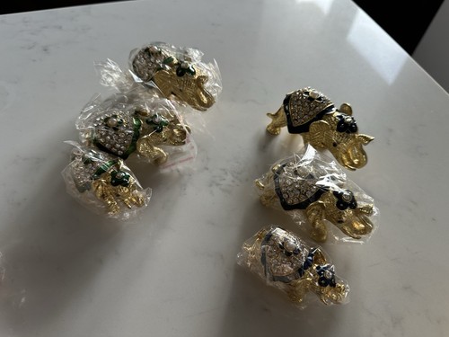Golden ornaments elephants owl - golden,