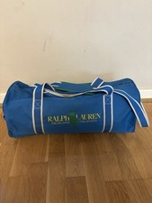 Ralph Lauren Big Pony Collection Duffle Weekend Holdall Bag Blue Polo