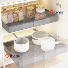 COVAODQ Pull out kitchen storage Extendable Sliding Slide Out Pantry 2 Pack