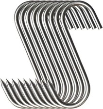 20PCS Stainless Steel Meat Hooks – 5.9IN Heavy-Duty Butcher Hooks for Hanging