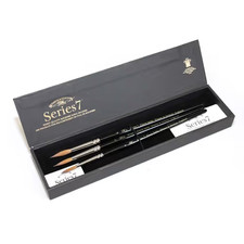 Winsor & Newton Series 7 Kolinsky Sable Watercolour Brushes Gift Box Set of 3
