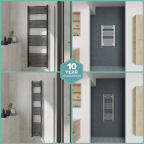 Curved modern heated towel - heated,