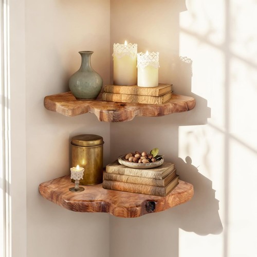 Live edge cedar corner - cedar, shelf
