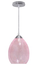 Modern Crackled Pink Glass