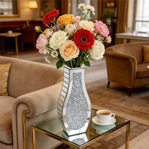 Mirror flower vase crushed - vase,