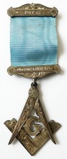 British Silver Masonic Past Master's Jewel PRESS Lodge No 432 Belfast 1944