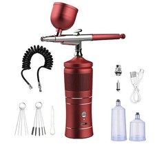Airbrush Compressor Kit Rechargeable for Nail Makeup Tattoo Cake Spray Hydrating