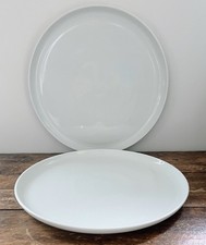 2 x Royal Worcester Jamie Oliver White 'Well Handy' 34cm Round Serving Plates