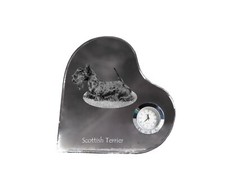 Scottish terrier, Aberdeen Terrier, Scottie, Aberdeenie - crystal clock with a d