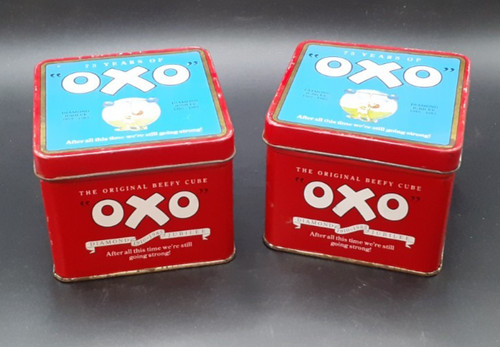 Vintage oxo tin 75 years - vintage,