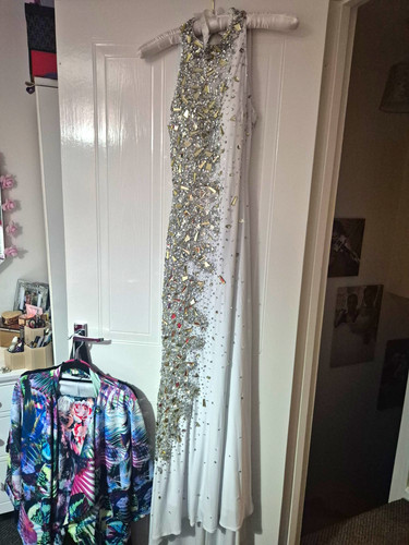 Mori lee white - mori, embellished