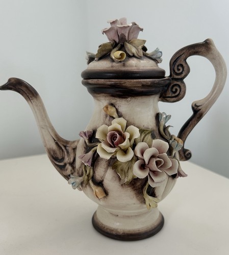 Capodimonte decorative tea pot - capodimonte,