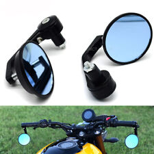 Round Anti Glare Handle Bar End Mirrors For Triumph Ducati Scrambler Cafe Racer