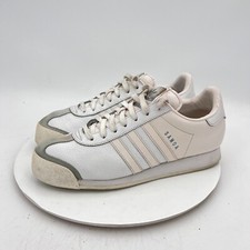 Adidas Samoa Men Size 9.5 133759 White Cream Leather Suede Training Shoes
