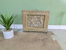 Vintage Embossed Brass Fire