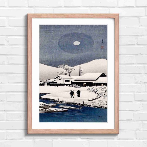 Japanese winter moon village - winter,