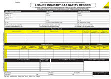 ENGINEER GAS SAFETY CHECK LEISURE BOAT INSPECTION CERTIFICATE PAD 50 SETS BOOK