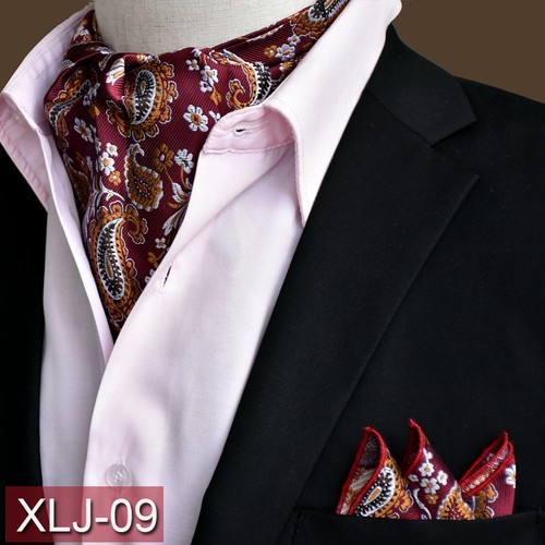 Men premium paisley ascot - paisley,