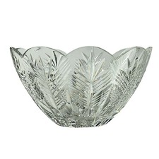Waterford Crystal Bowl, Designers Gallery Collection Fern Cut, Large 10.75 Inch