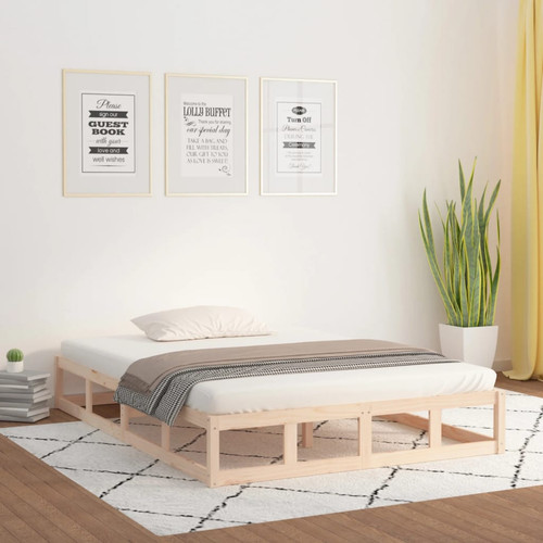 Bed frame solid - bed, pinewood