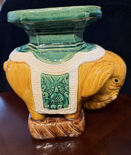 Enesco ceramic elephant - ceramic, plant