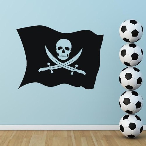Pirate flag jolly - pirate, wall