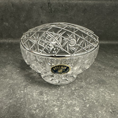 Vintage bohemia cut glass - bohemia,