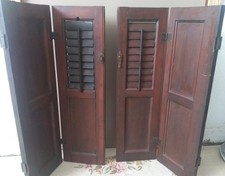 Antique Bi-Fold Solid Wood