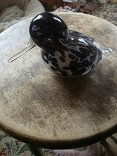 Langham  Brown Speckled Glass Bird Figurerine Ornament (Bay20)