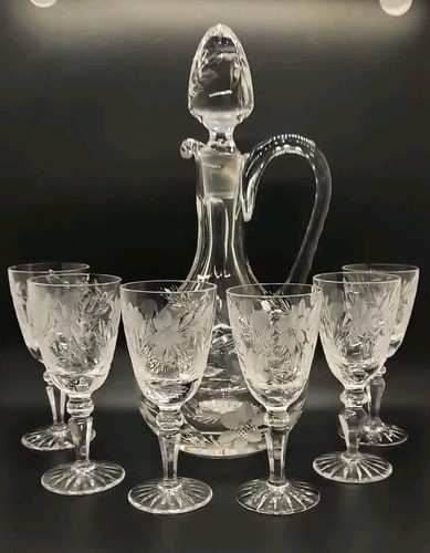 Vintage crystal decanter - vintage, &