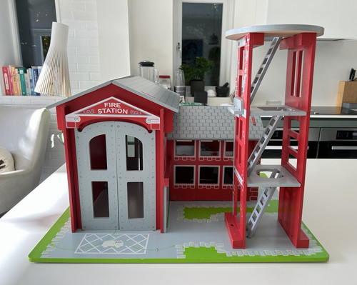 Wooden fire station - wooden,