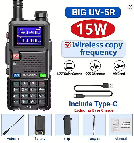 Baofeng 5rh tri - baofeng, 15w