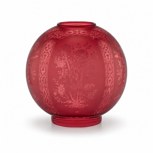 Ruby red floral pattern - ruby, oil