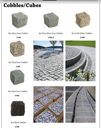 Granite setts cobbles - cobbles, 100