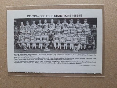 Celtic memorabilia 1985 86 - celtic,