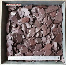 PLUM WELSH SLATE CHIPPINGS 20 & 40MM DIRECT FROM THE QUARRY - 900KG BULK BAGS