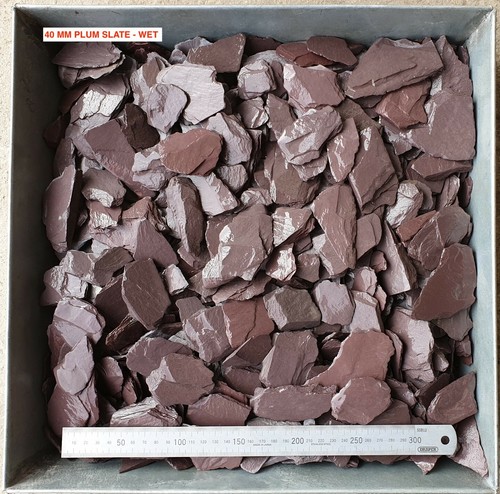 Plum welsh slate chippings - slate,