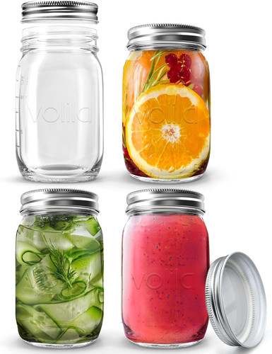 Glass mason jars with lids - mason,