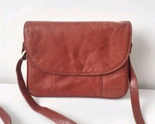 VISCONTI Leather Bag Tan Brown