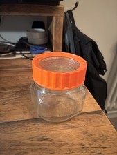 Ravenhead Kilner Jars. Red Screw Top Storage Jars (X2) 500ml 1970s. VGC!